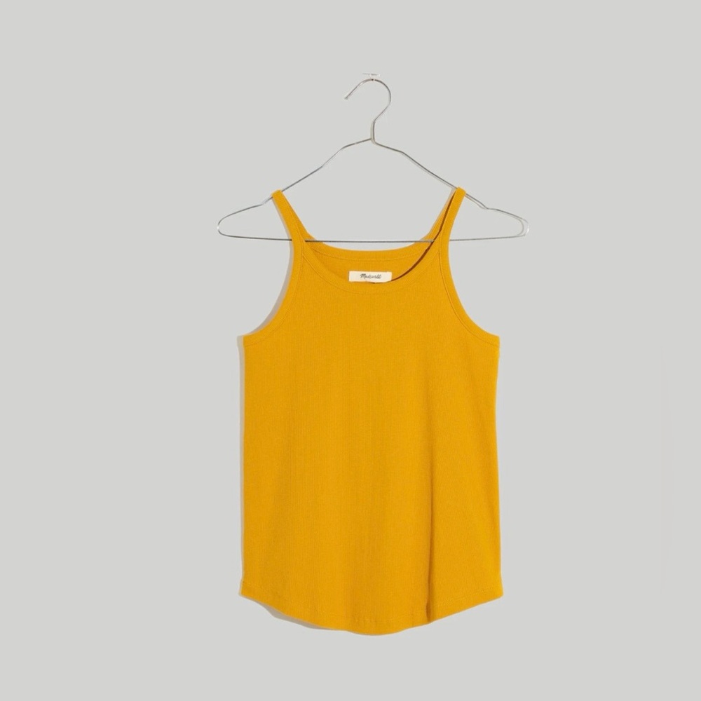 Madewell Supima® Rib '90s Tank size M in Mustard